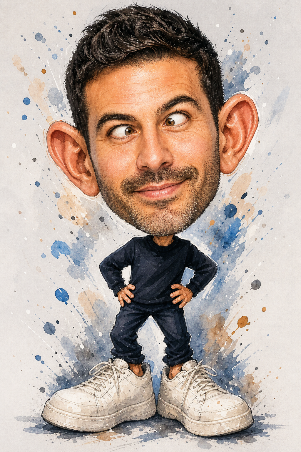 Caricature aquarelle déjantée